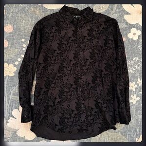 Beverly Hills Polo Club Black Floral Shirt